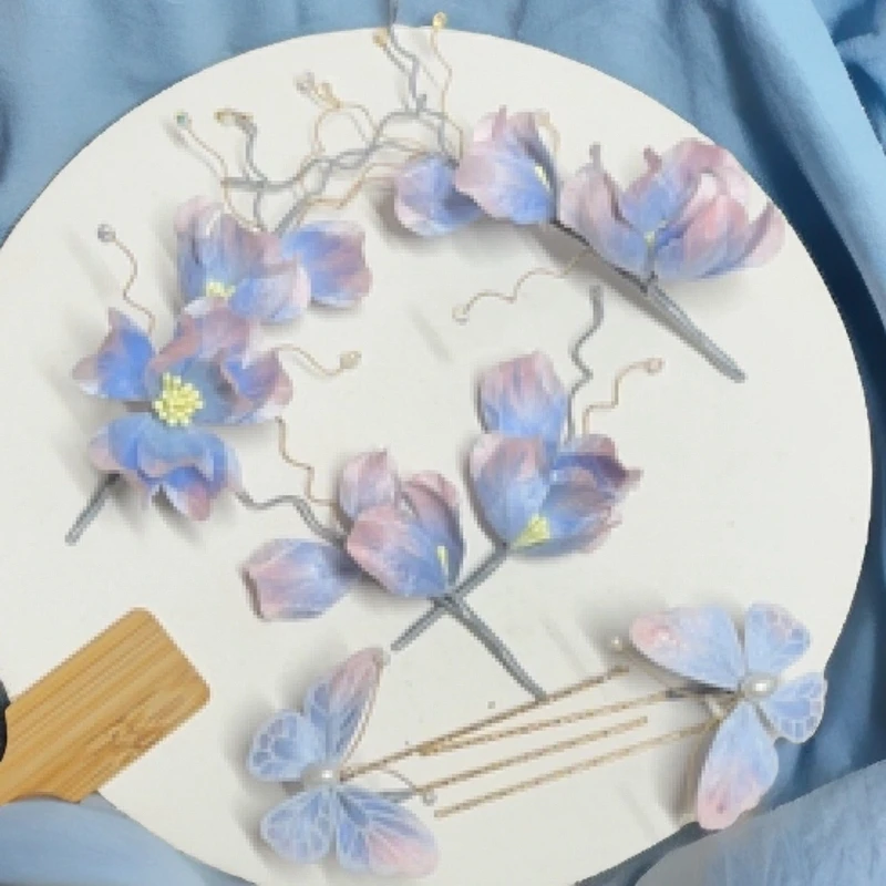 慕绒家 非遗绒花古风发簪 手工制作默认微瑕