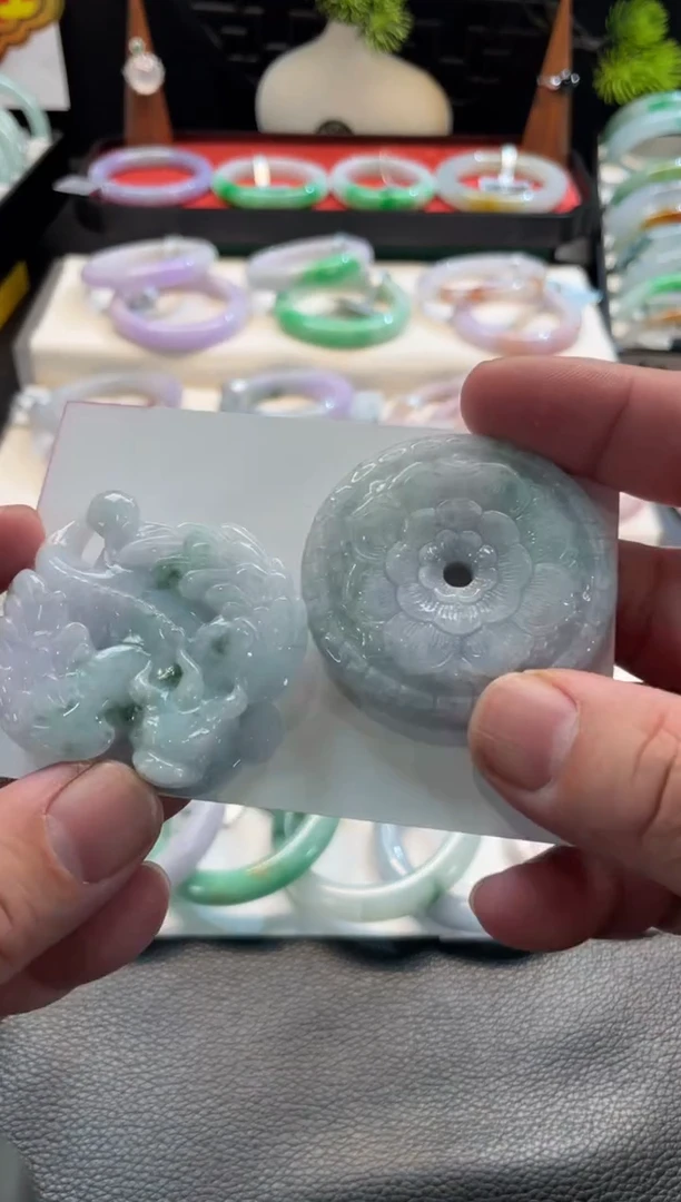 颈饰未镶嵌翡翠34号链接 有纹裂 多样性