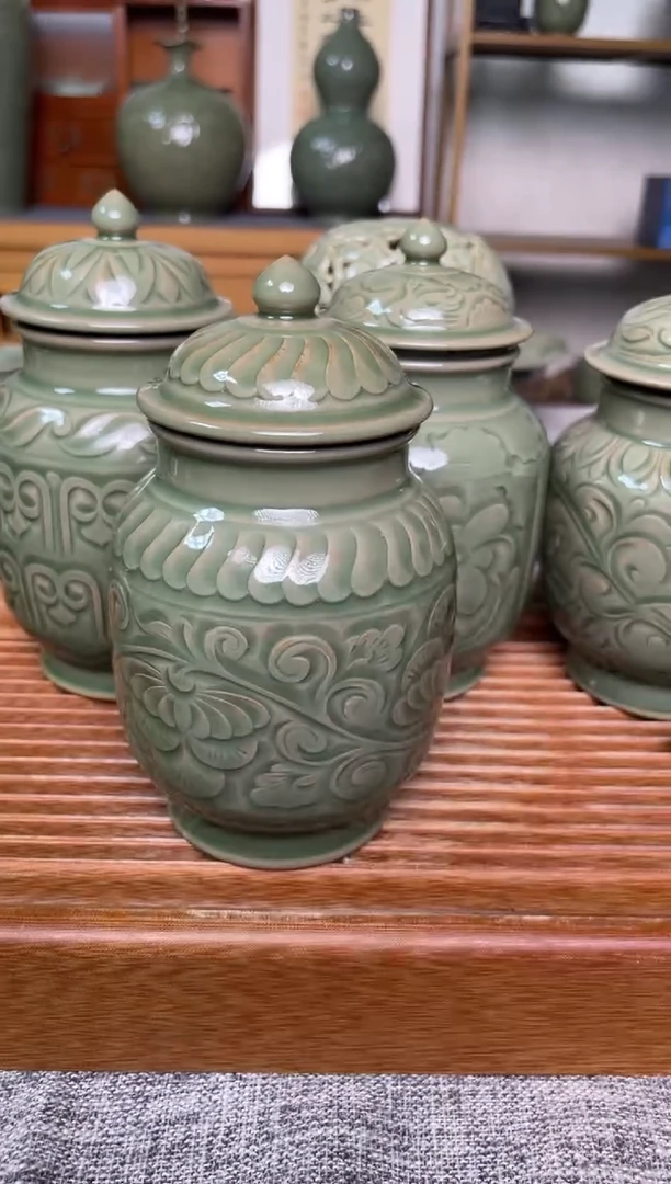 【闪购商品】其他117纯手工秘色茶叶罐