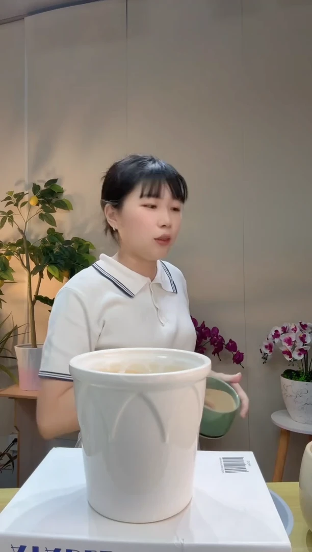 陶瓷花盆冰裂纹口径14/高度13