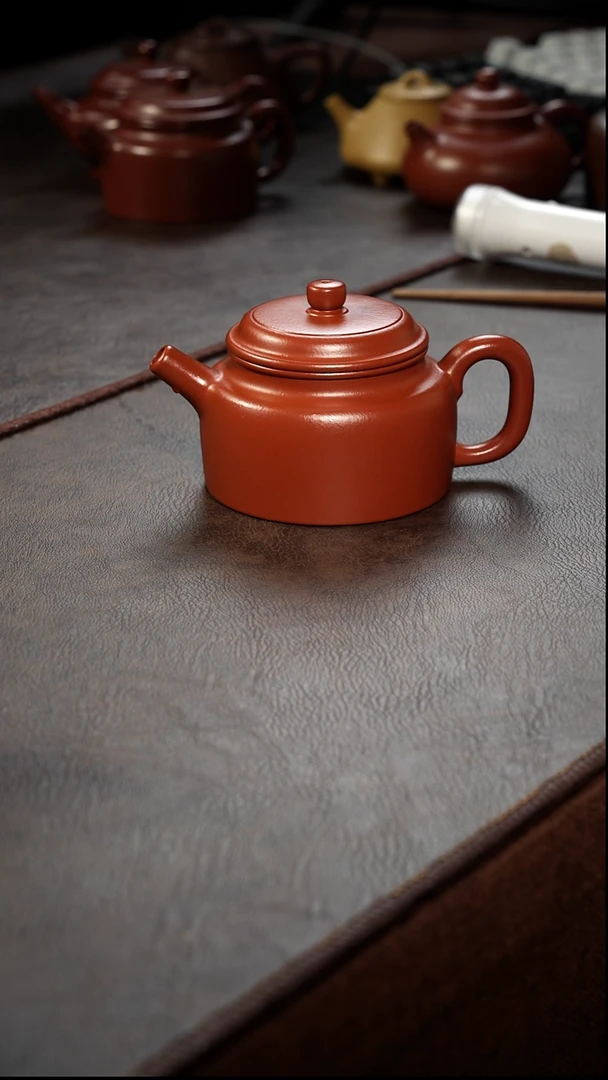 茶壶紫砂壶·26朱泥德钟200cc