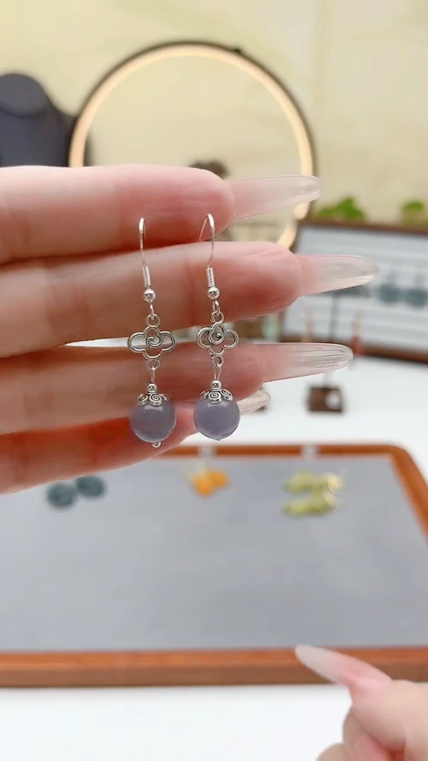 未镶嵌石英质玉耳饰391