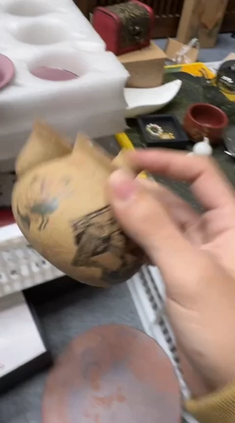 摆件陶茶具茶具茶具洞上造物手抓壶