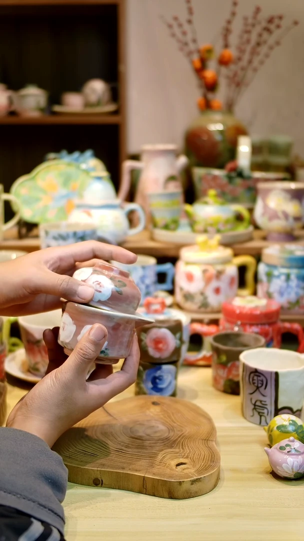 瓷片景德镇釉下五彩手绘陶瓷