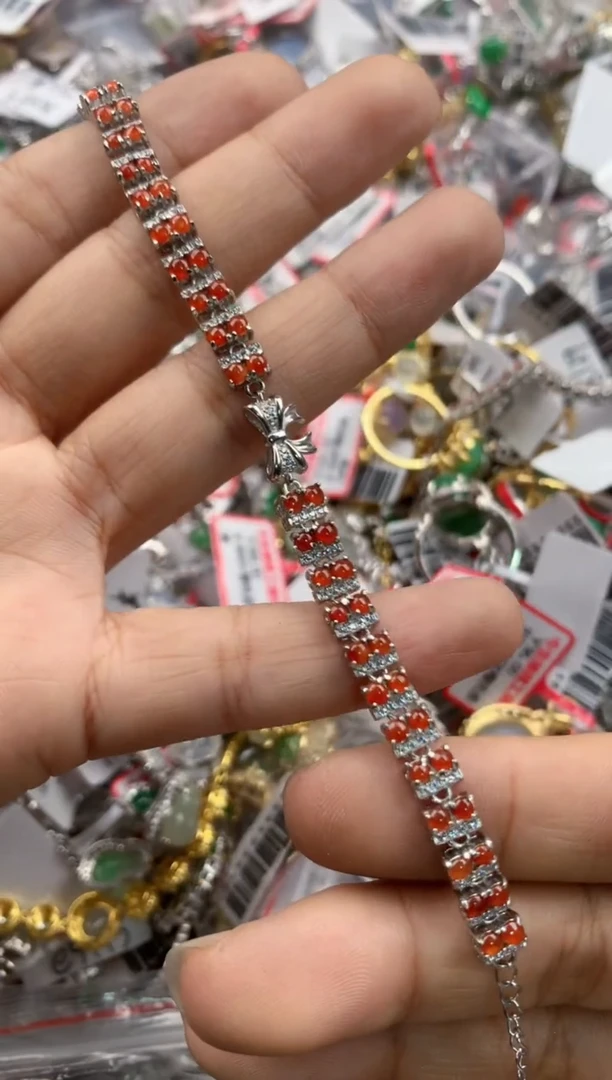 银S925镶嵌戒指翡翠666----7