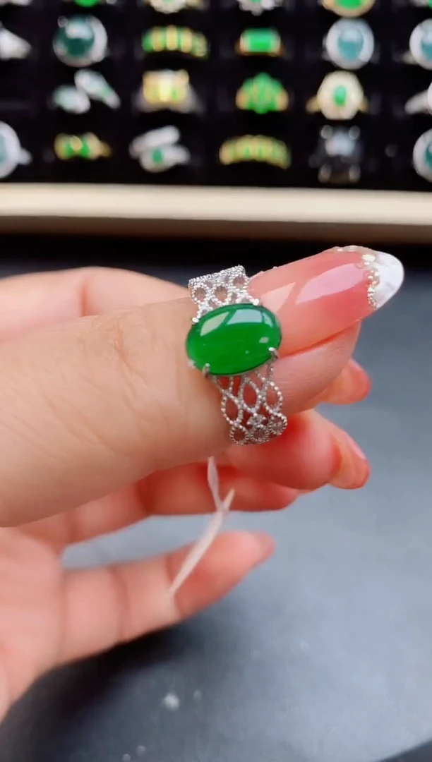 【闪购商品】翡翠戒指银S925镶嵌1212
