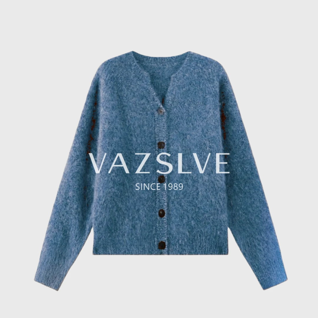 【VAZSLVE/全新奢品】捡漏"蓝眼泪" 羊绒开衫毛衣msl1227