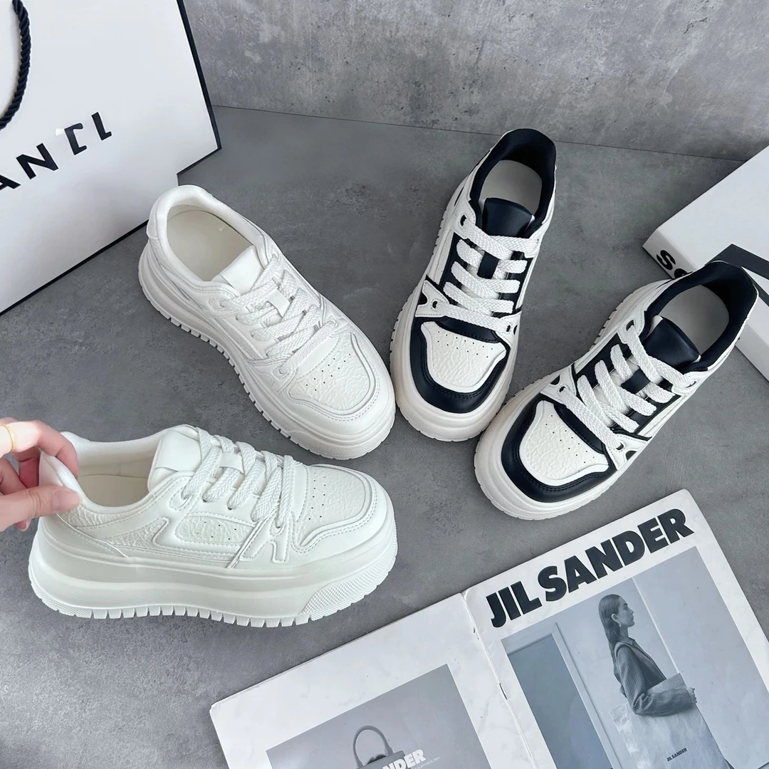 【琉白】2025春季新款韩版百搭鞋子女时尚增高学生休闲运动鞋P