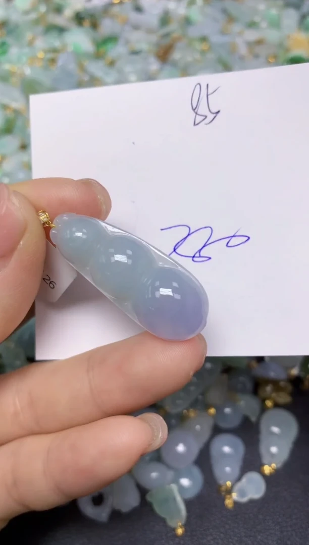 【闪购商品】翡翠挂件18K金镶嵌 天然翡翠A货