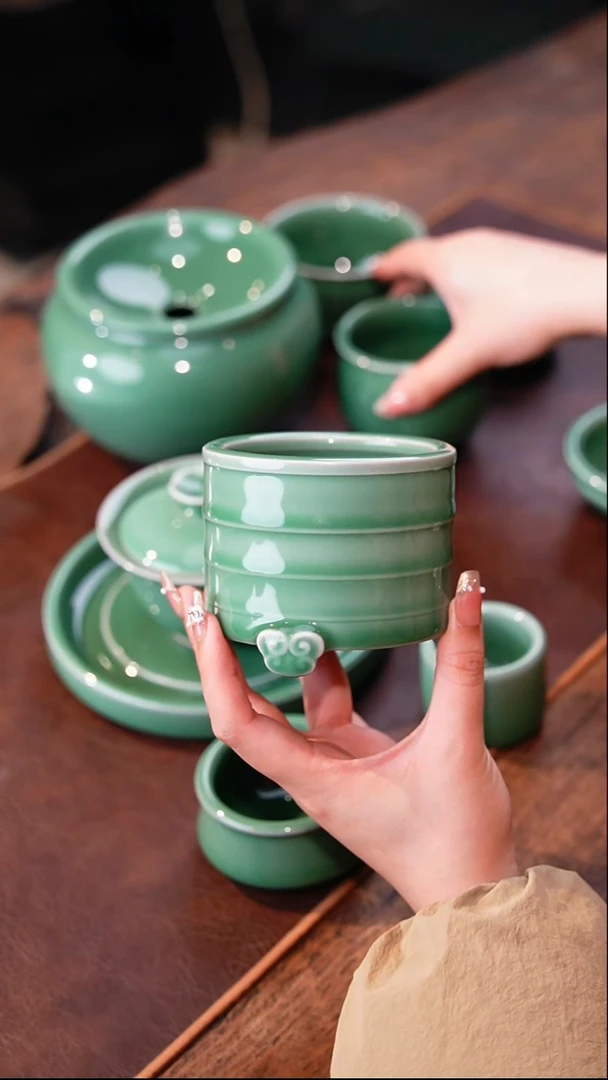 【闪购商品】瓷片陈蓉蓉 梅子青 香炉