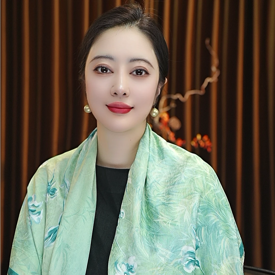 【小清新】110*110浣溪沙大方巾围巾女士披肩百搭双面戴中国风