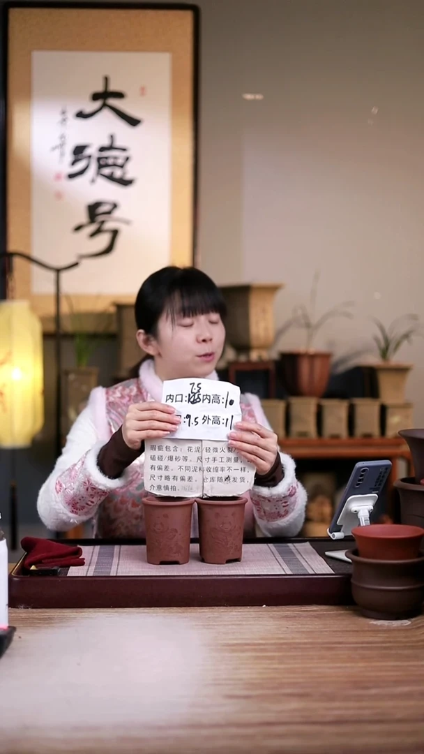 紫砂花盆瑕疵紫泥素刻熊猫迷你小盆一对无托