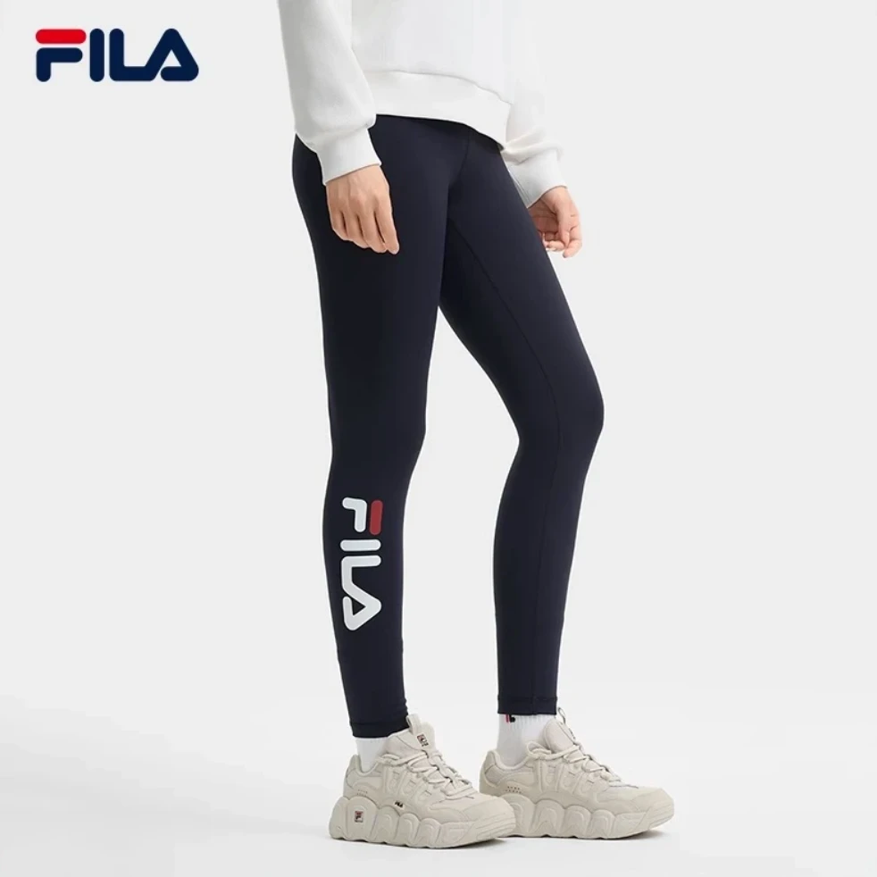 Fila/斐乐【加绒】针织打底裤 24冬款休闲紧身裤瑜伽裤F11W449612F