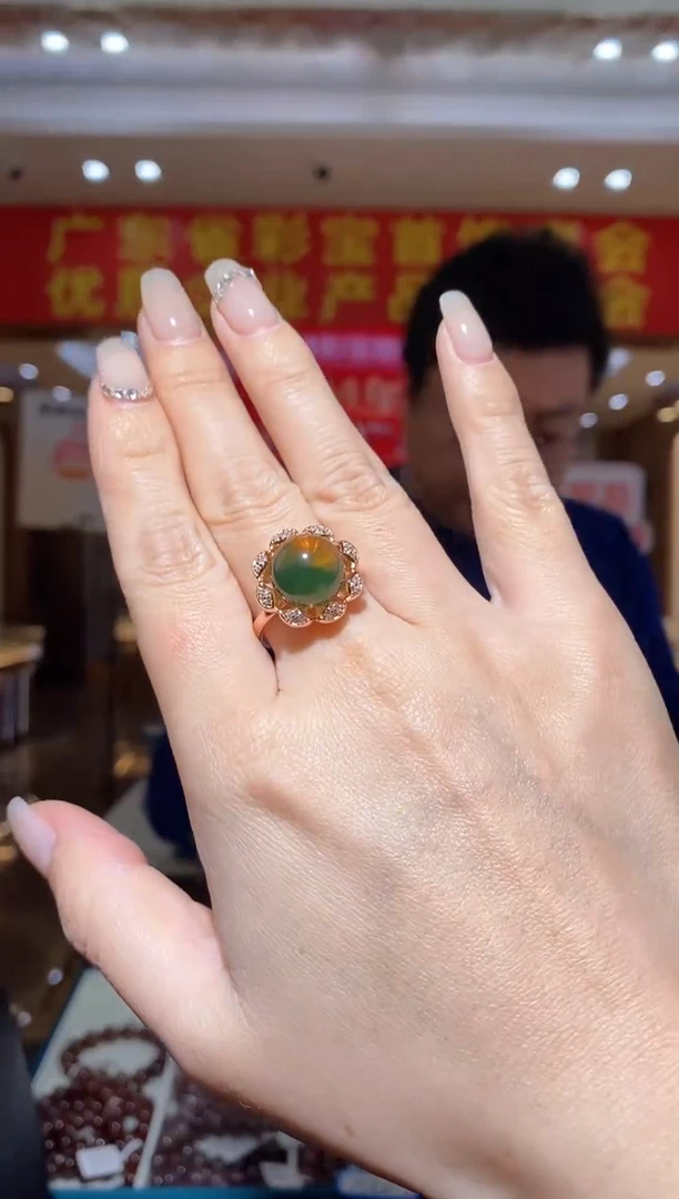 墨西哥蓝珀戒指/多样性发一件