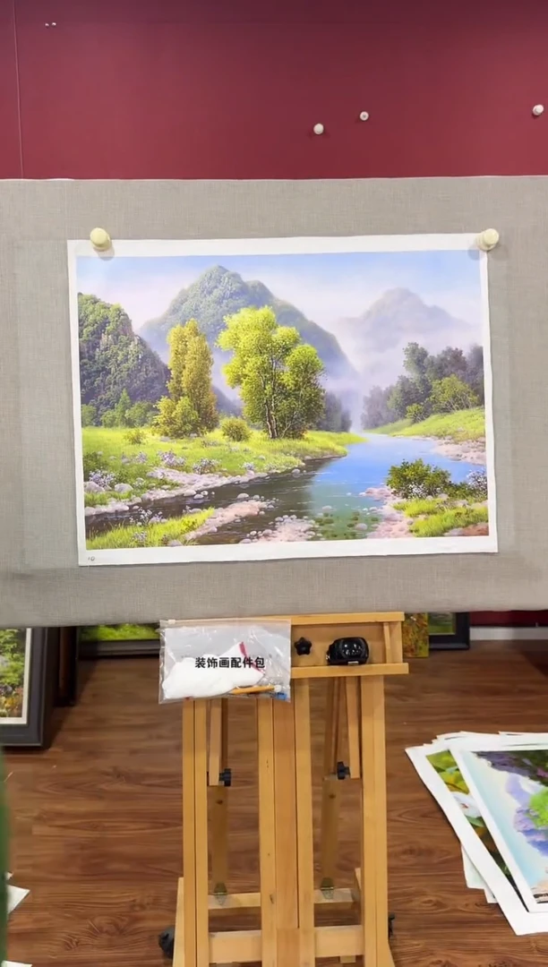 油画【原创·保真·带证书】朝鲜画家纯手绘油画--顺丰包邮--