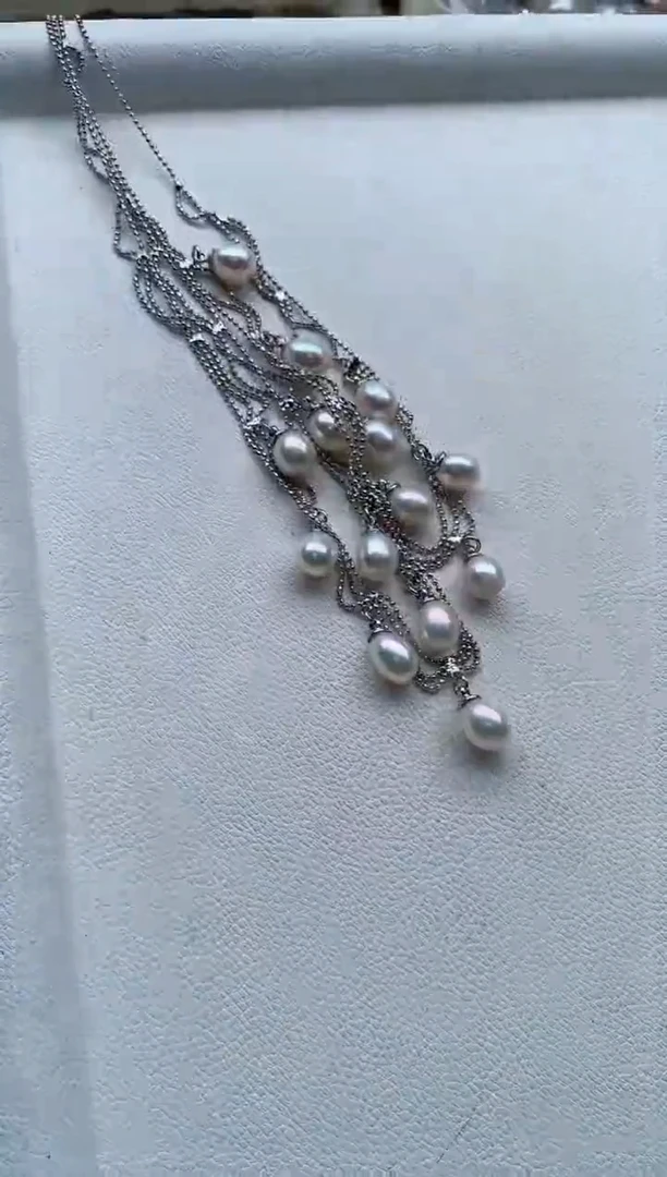 套链合金淡水珍珠多样性发其一，非无暇