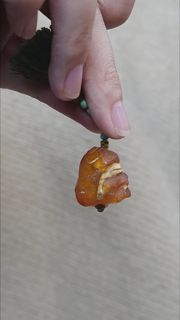 裸石蜜蜡未镶嵌*蜜蜡原石小提溜*活扣头*百搭小配饰*