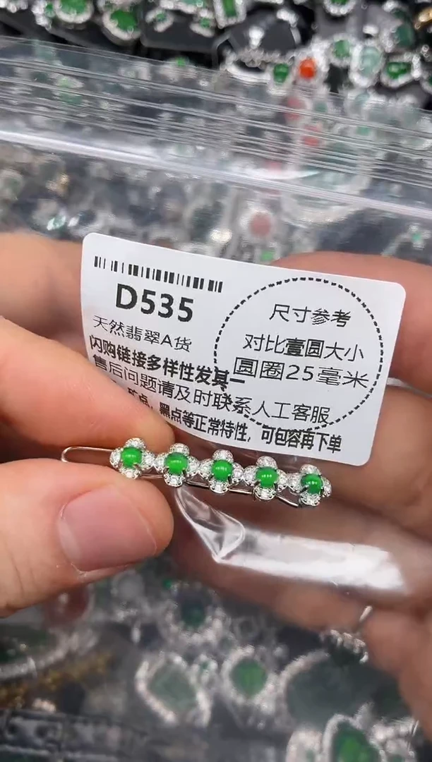 颈饰未镶嵌翡翠D535发夹