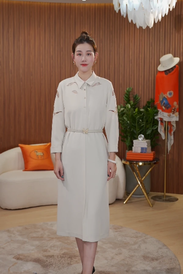 【七景超级太太】2025早春新款女士气质优雅连衣裙SL25019