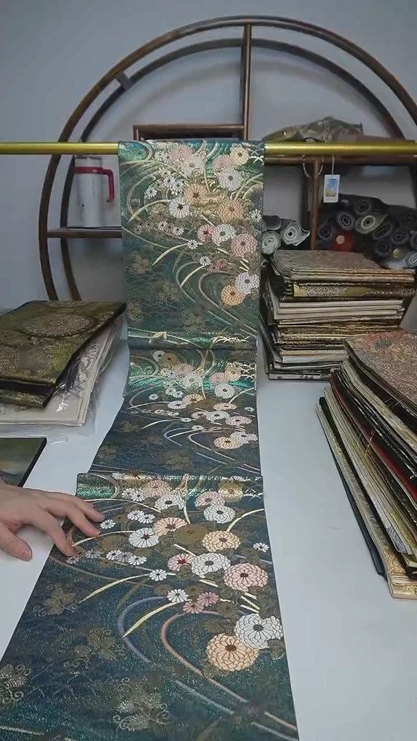 织绣98西阵织六通花卉