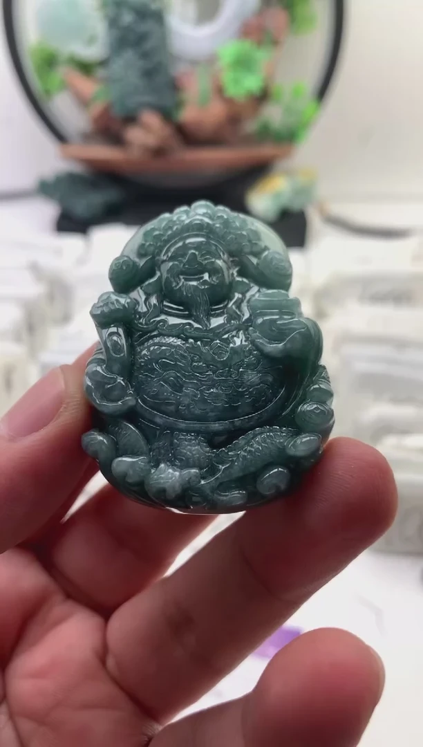 颈饰未镶嵌翡翠财神