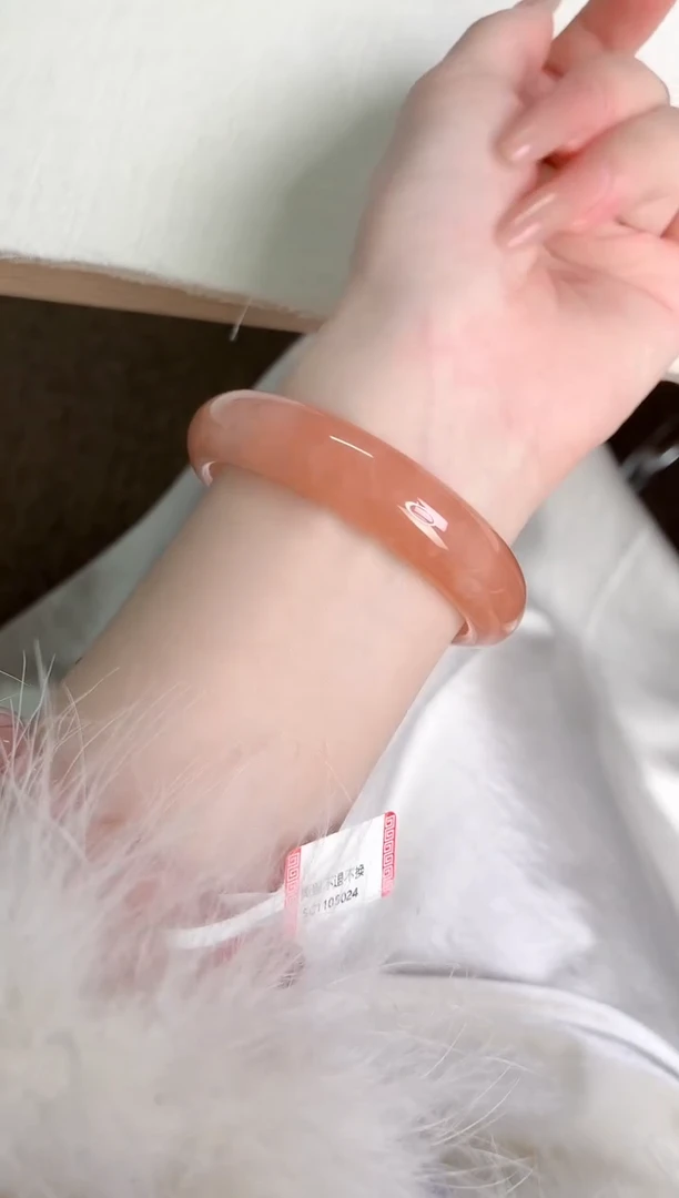 未镶嵌手镯石英质玉桃花酿26-圈口54-236