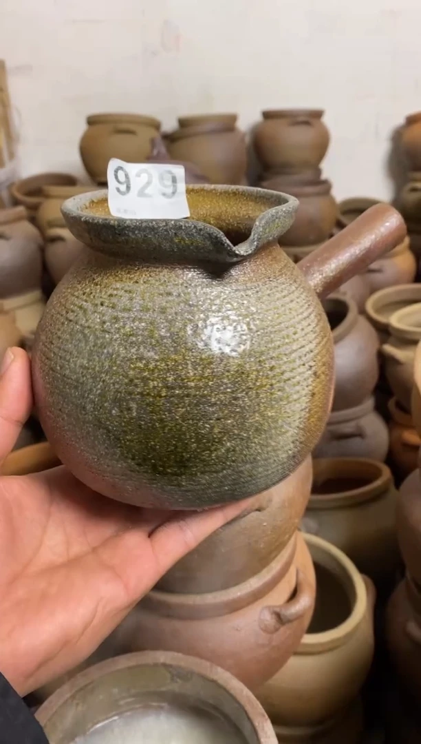 陶土1升煮茶壶玉化 929