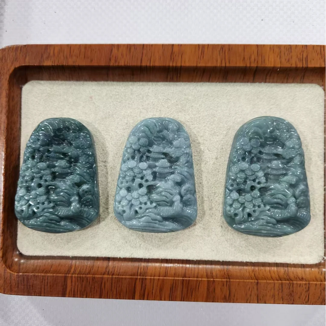 翡翠山水牌【李总福利】未镶嵌多样性发一山水牌LG330