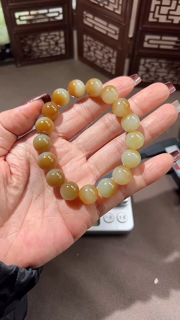 未镶嵌和田玉摆件和田玉糖白手串45