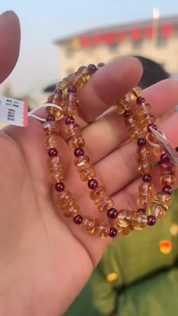 【闪购商品】黄晶手链未镶嵌天然DIY手串多样性发一7mm