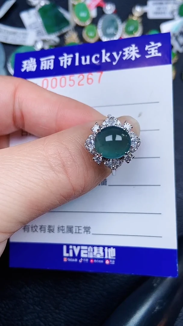 颈饰银S925镶嵌翡翠5267