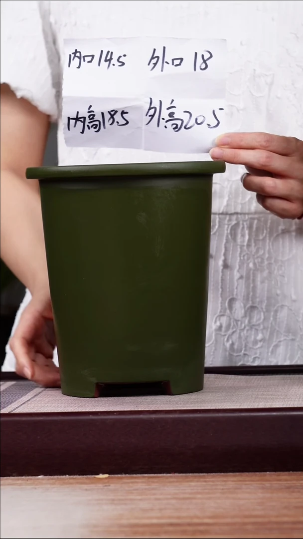 紫砂花盆新款粉绿泥素面圆盆一只无托