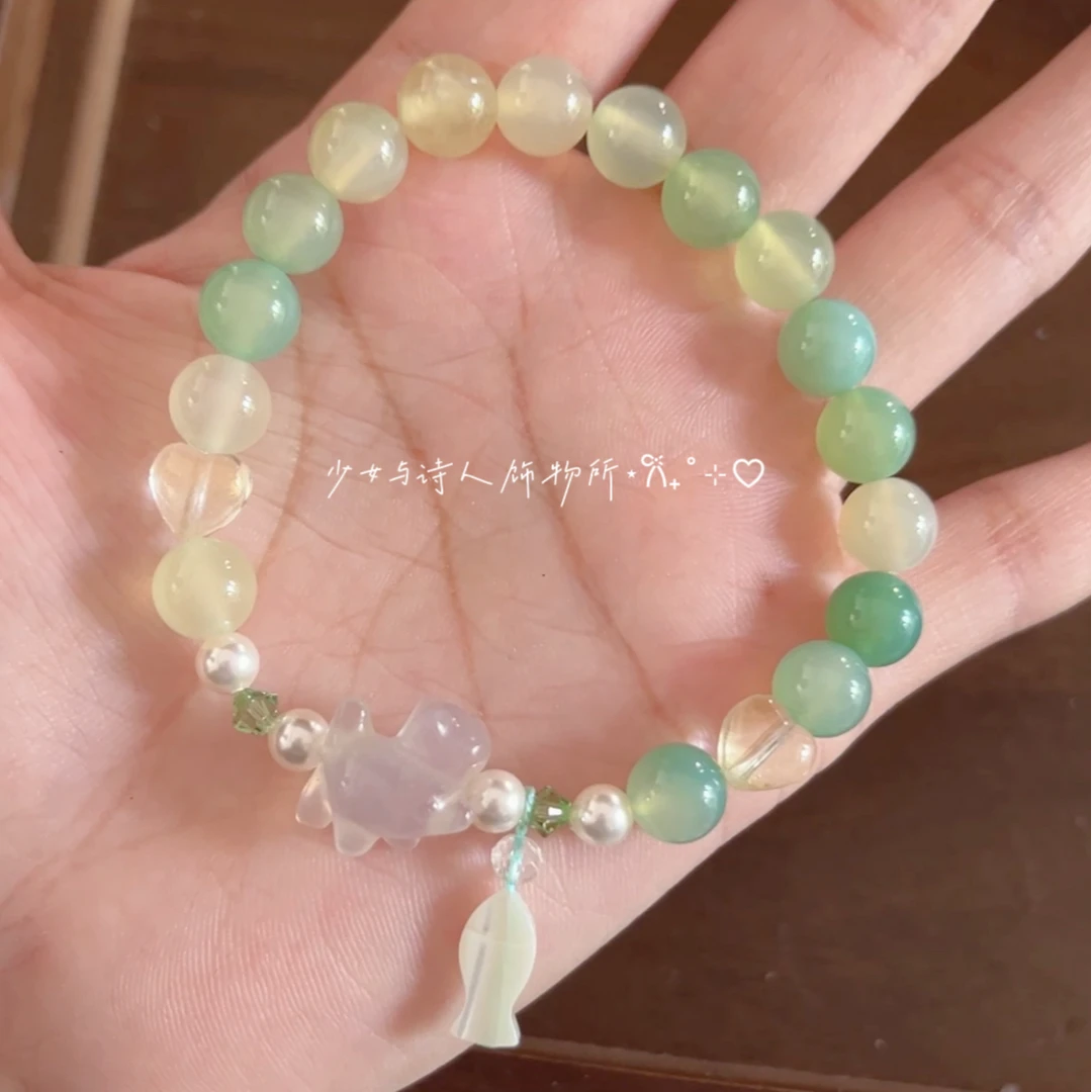 [小猫春游] 玛瑙 贝壳 琉璃设计手串