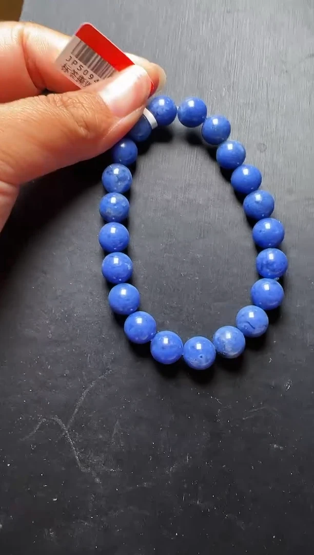 水晶手串未镶嵌蓝兔毛手串9m+    JP50943