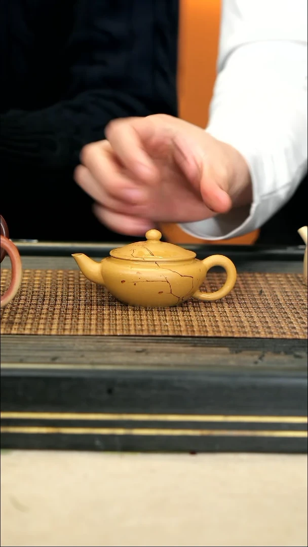 【闪购商品】紫砂茶壶JXT46黄金段 扁灯