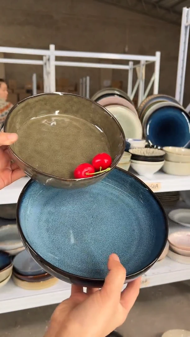 陶瓷外贸尾货瑕疵满20包邮X2 深盘组合