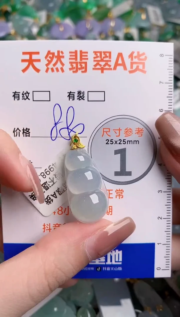 翡翠18K金镶嵌颈饰0096297501