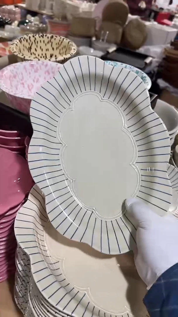 陶瓷12英寸鱼盘 微瑕凑满20元包邮