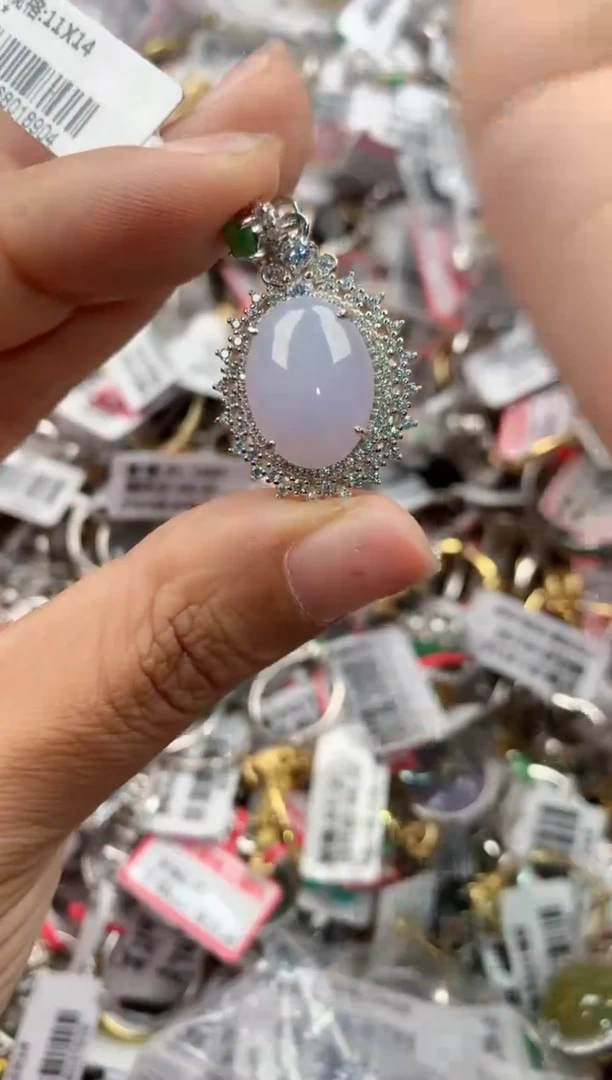 银S925镶嵌戒指翡翠3333---3