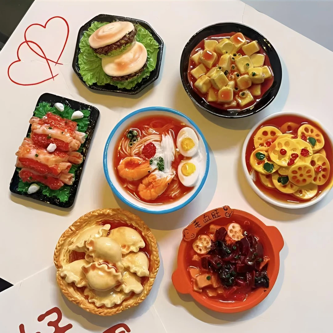 （回家自己拆）高货树脂创意立体手绘食玩冰箱贴磁铁