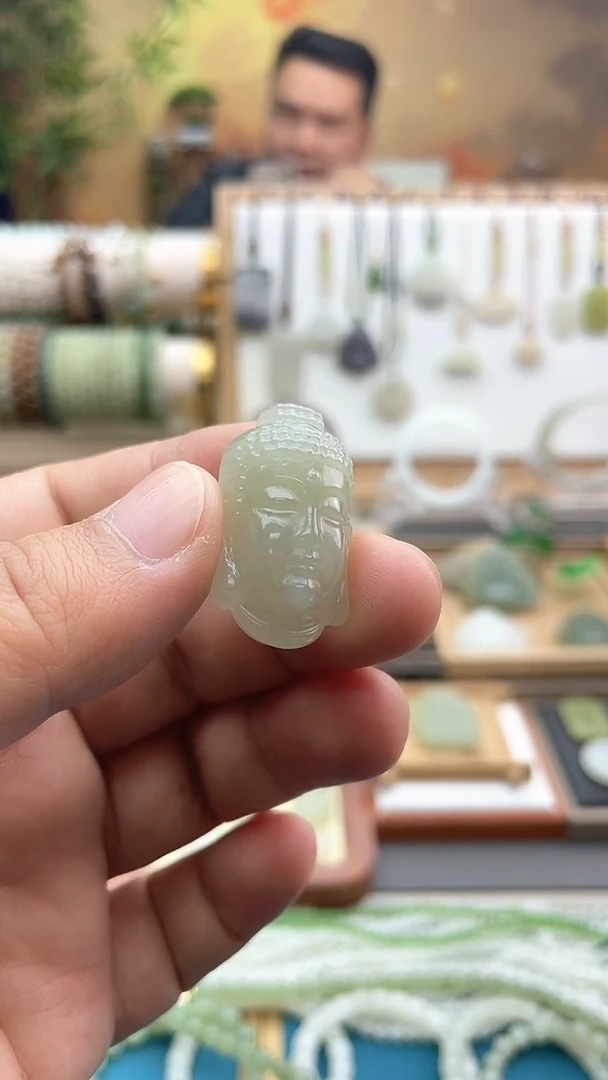 吊坠(不含链)未镶嵌和田玉约卡32mm佛头