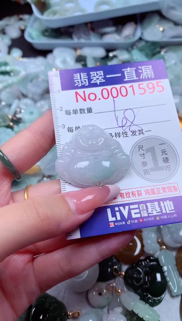 翡翠未镶嵌吊坠(不含链)1595