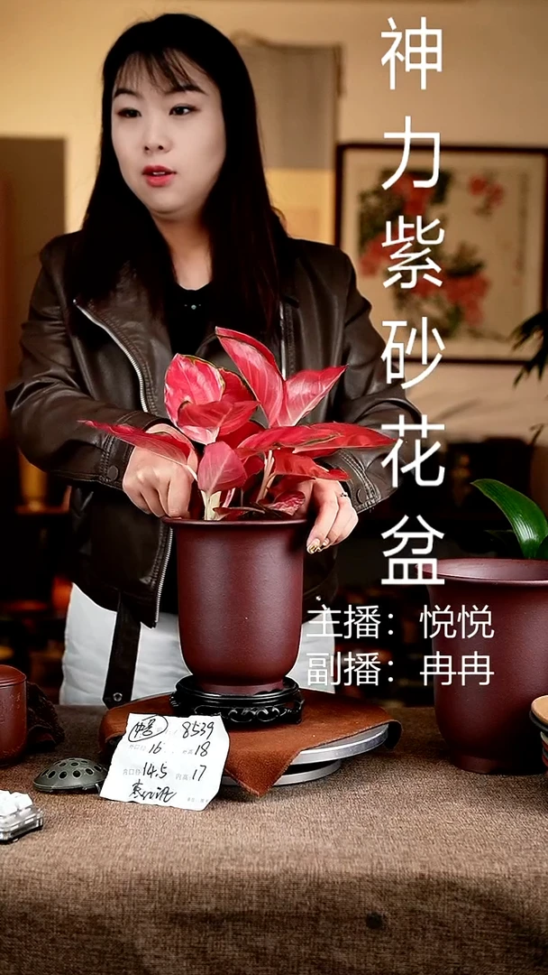 紫砂花盆花卉工艺8539+s