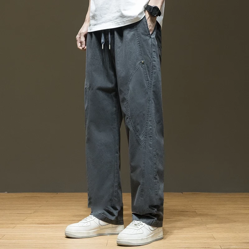 Cebrodz街头风日系休闲裤男士2025夏季新款宽松伞兵裤直筒工装裤