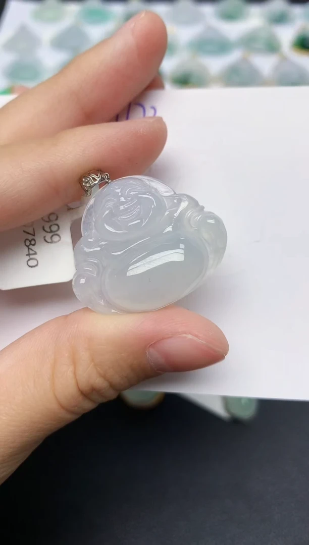 颈饰18K金镶嵌翡翠天然缅甸A货翡翠百元以上9元证书费自理