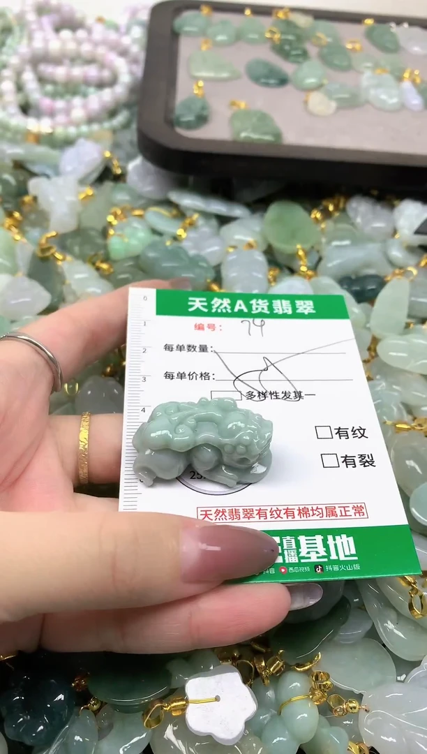 颈饰未镶嵌翡翠纯天然缅甸A货翡翠-74