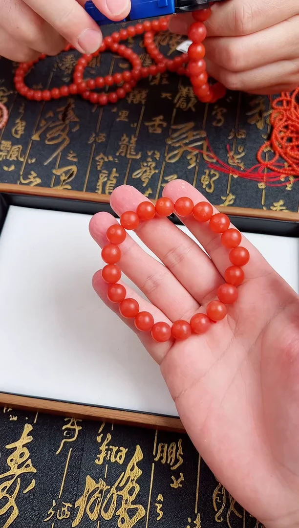 未镶嵌手串南红玛瑙保山杨柳滴水洞哑光10+