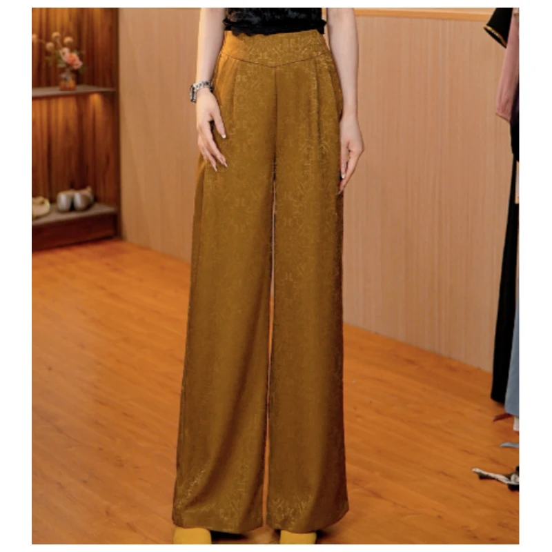 9057-25新款(黄色)女士休闲裤+-