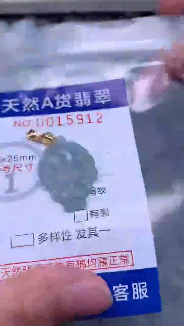 翡翠未镶嵌吊坠(不含链)1
