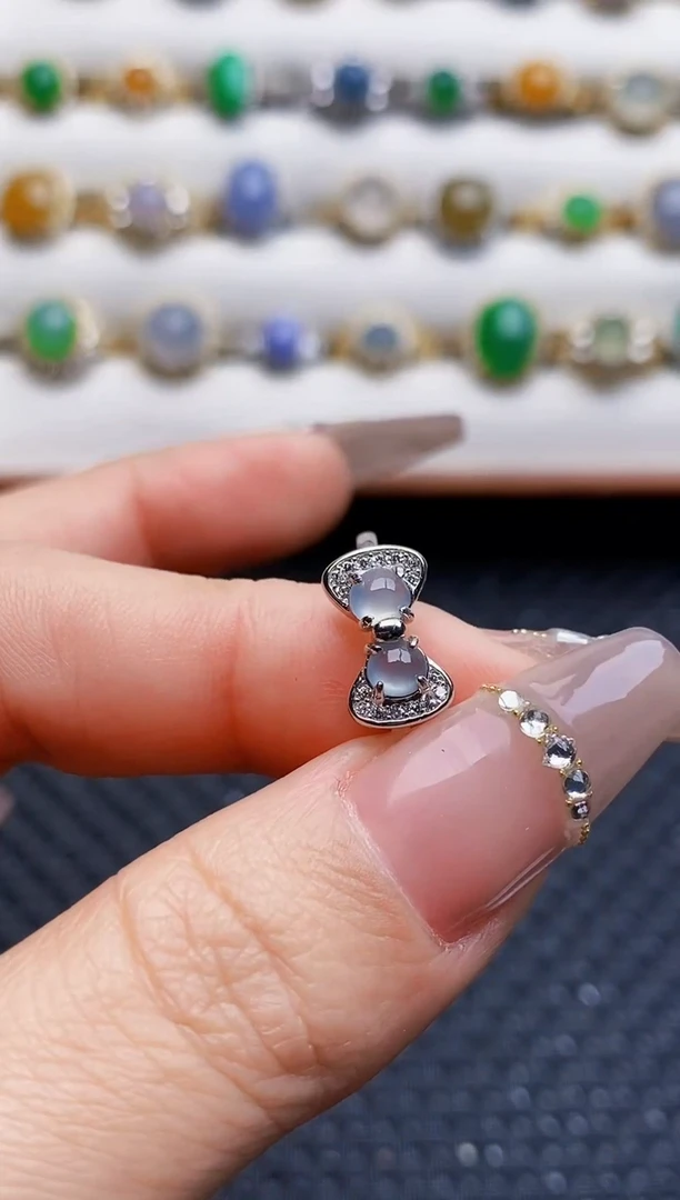 银S925镶嵌戒指翡翠5369